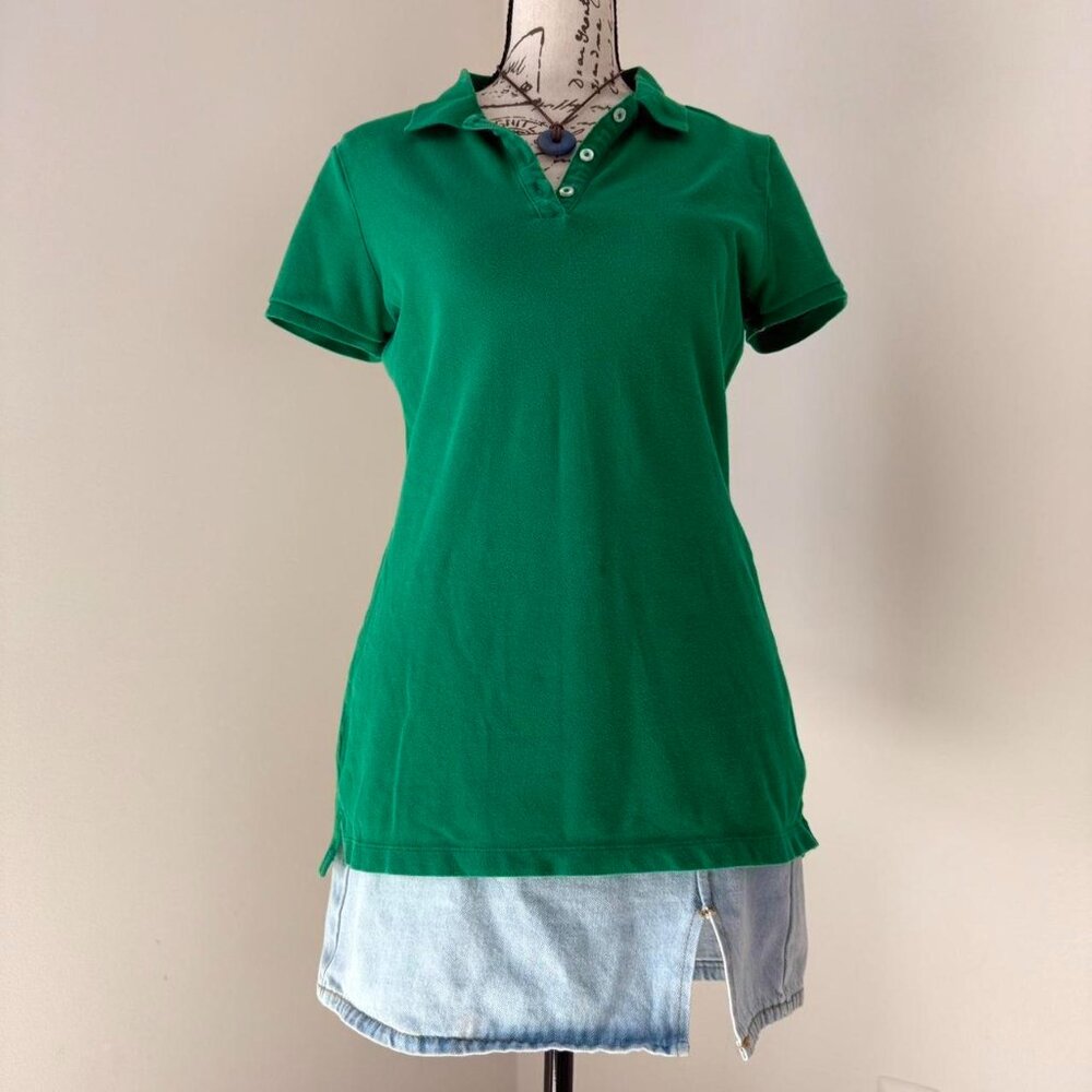 y2k green polo top